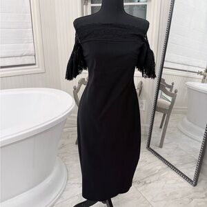 Chiara Boni Elegant Black Off-Shoulder Dress